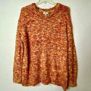 Umgee Sweater L Nubby SOFT Long Sleeve Pullover Fall Trendy Scoop Neck